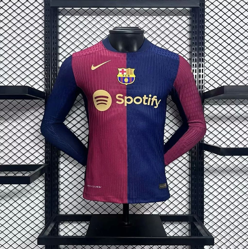 CAMISOLA BARCELONA I 24/25 HOMEM (VERSÃO JOGADOR) MANGA LONGA