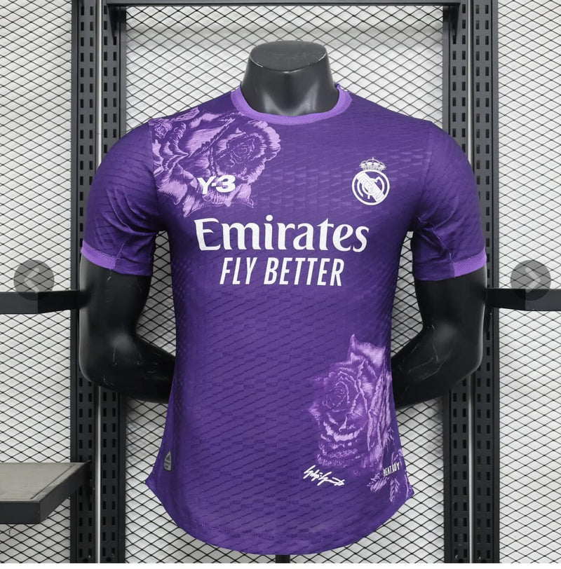 Camisola REAL MADRID Y-3 ROXO 24/25 HOMEM (VERSÃO JOGADOR)