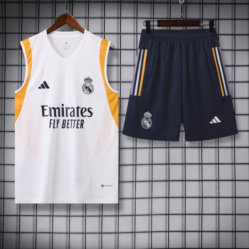 CONJUNTO SEM MANGAS REAL MADRID TREINAMENTO II 23/24 HOMEM